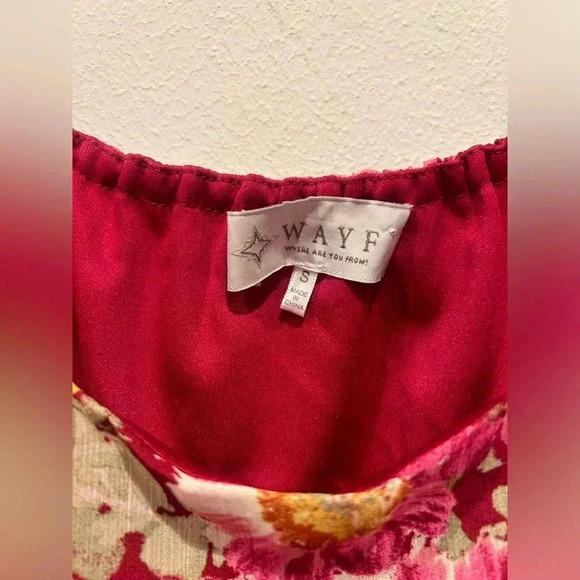 WAYF Floral Peplum Long Sleeve Blouse / Size Small / - Picture 6 of 8